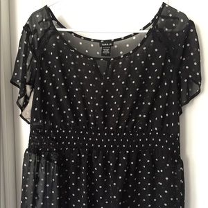 Torrid Sheer polka dot